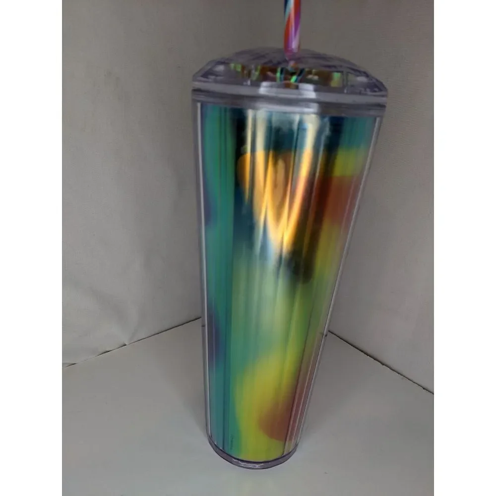 Limited Edition 2021 Pride Rainbow Starbucks 24oz‎ Cup With Straw